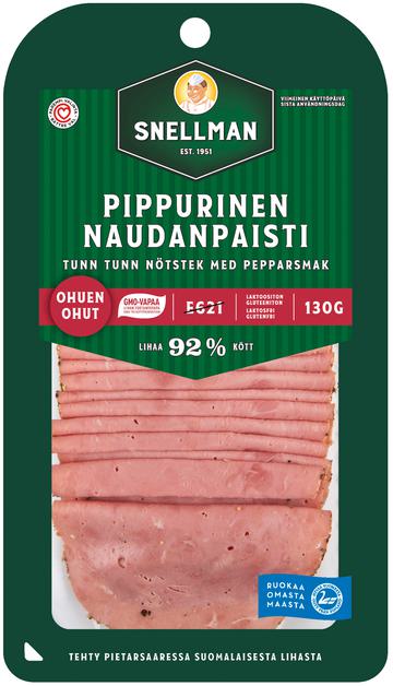 Ohuen ohut pippurinen naudanpaisti 130g