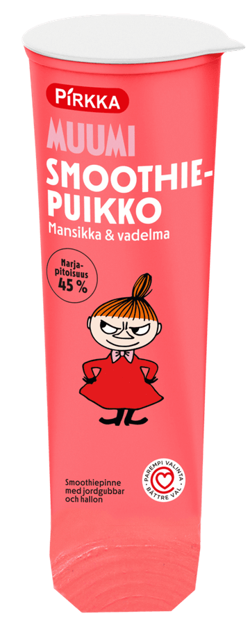 Pirkka Muumi vadelma-mansikkasmoothiepuikko 80 g