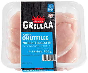 Pirkka kanan ohutfilee 600g mied suola
