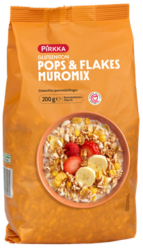 Pirkka Pops&Flakes muromix 200 g gluteeniton