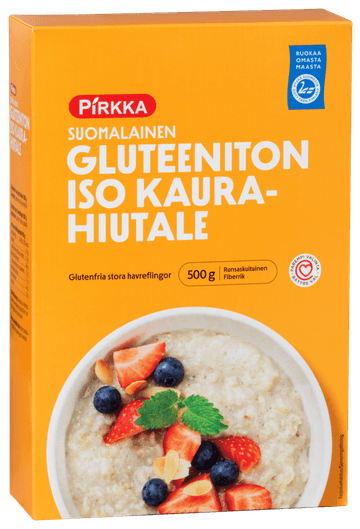 Pirkka suomalainen gluteeniton iso kaurahiutale 500g