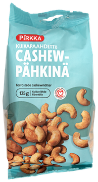 Pirkka kuivapaahdettu cashewpähkinä 125 g