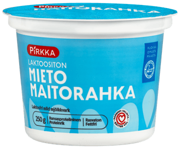 Pirkka laktoositon mieto maitorahka 250 g