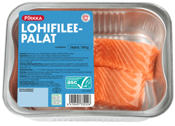 Pirkka lohifileepala 2 kpl/300 g ASC