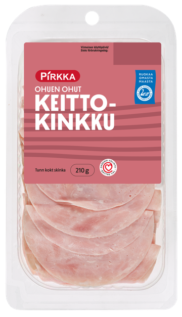 Pirkka ohuen ohut keittokinkku 210 g