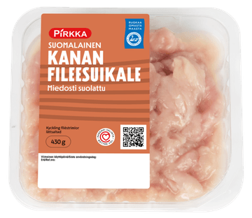 Pirkka Suomalainen Kanan fileesuikaleet miedosti suolattu 430 g