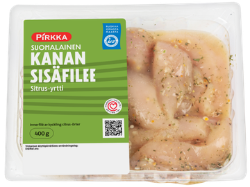 Pirkka Suomalainen Kanan sisäfilee sitrus-yrtti 400 g
