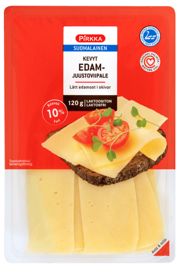 Pirkka edamjuustoviipaleet 10 % 120 g