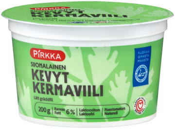 Pirkka suomalainen kevyt kermaviili laktoositon 200 g