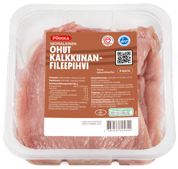 Pirkka Suomalainen ohut kalkkunanfileepihvi 6 kpl maustamaton
