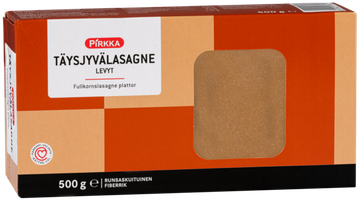 Pirkka Täysjyvälasagnelevyt 500 g