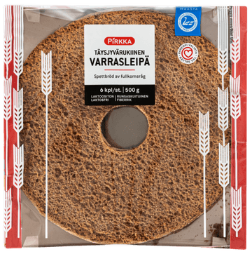 Pirkka täysjyvärukiinen varrasleipä 500 g