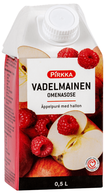Pirkka vadelmainen omenasose 0,5 l