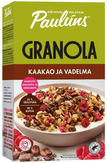 Paulúns Kaakao ja Vadelma granola 450 g