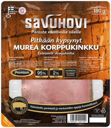 Pitkään kypsynyt murea korppukinkku 180g