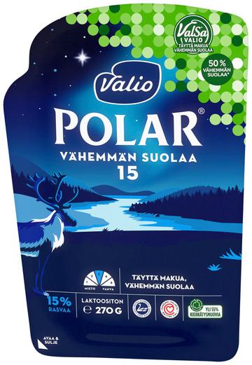 Valio Polar® 15 % vähemmän suolaa e270 g viipale