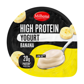 Milbona Hig Protein Yogurt Banana - banaanijogurtti 200g