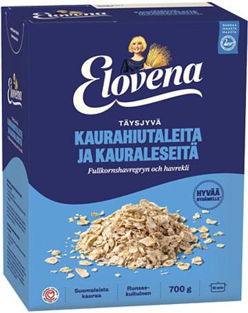 Elovena Täysjyväkaurahiutaleita ja Kauraleseitä
