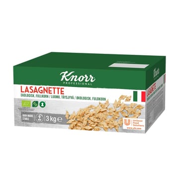 KNORR Lasagnette Täysjyvä Luomu 3 kg