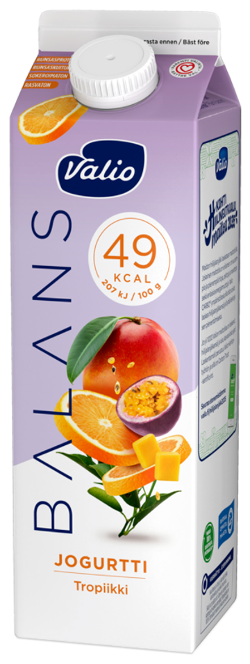 Valio Balans jogurtti 1 kg tropiikki rasvaton laktoositon