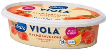Valio Viola® kevyt 200 g kylmäsavulohi tuorejuusto laktoositon