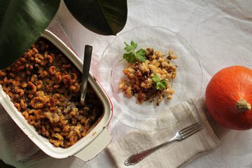 Härkäpapu-makaronilaatikko