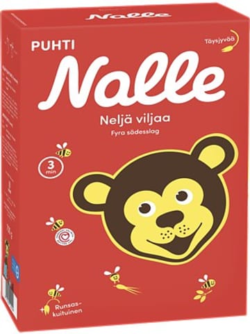 Nalle Neljän Viljan Täysjyvähiutale
